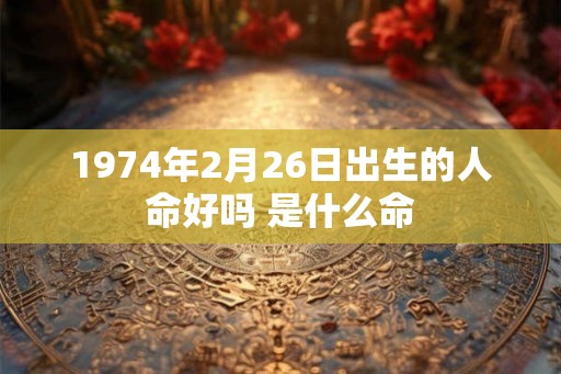1974年2月26日出生的人命好吗 是什么命