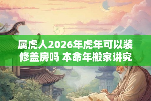 属虎人2026年虎年可以装修盖房吗 本命年搬家讲究 属虎人2026年虎年可以装修盖房吗 本命年搬家讲究
