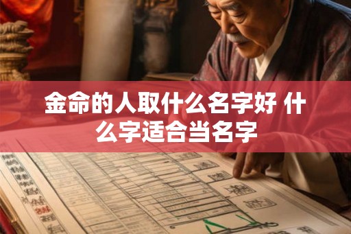 金命的人取什么名字好 什么字适合当名字
