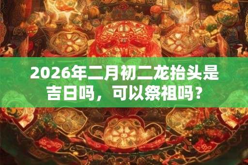 2026年二月初二龙抬头是吉日吗，可以祭祖吗？
