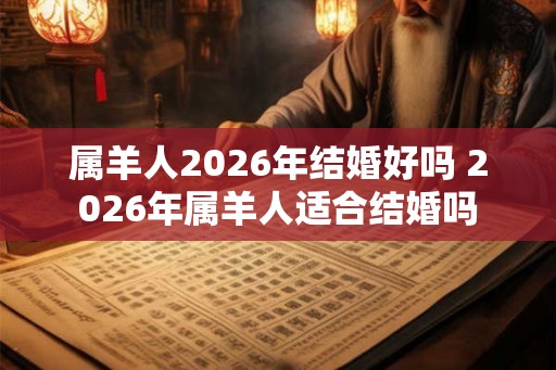 属羊人2026年结婚好吗 2026年属羊人适合结婚吗