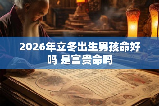 2026年立冬出生男孩命好吗 是富贵命吗