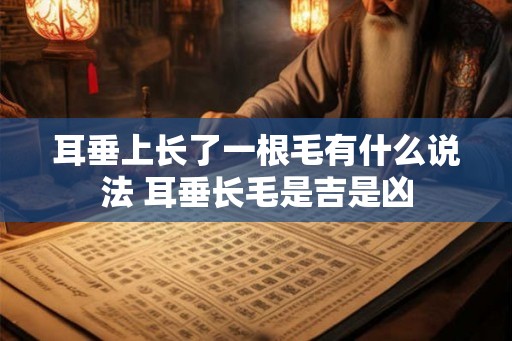 耳垂上长了一根毛有什么说法 耳垂长毛是吉是凶