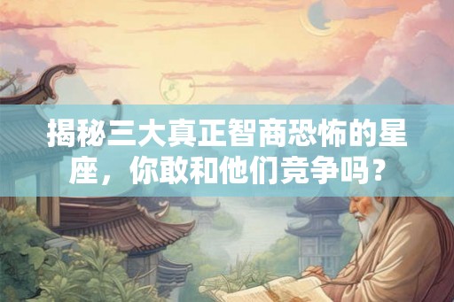 揭秘三大真正智商恐怖的星座,你敢和他们竞争吗? 揭秘三大真正智商恐怖的星座,你敢和他们竞争吗?