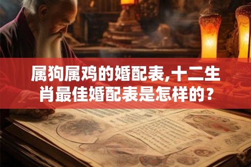 属狗属鸡的婚配表,十二生肖最佳婚配表是怎样的? 属狗属鸡的婚配表,十二生肖最佳婚配表是怎样的?
