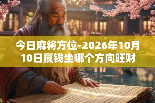 今日麻将方位-2026年10月10日赢钱坐哪个方向旺财