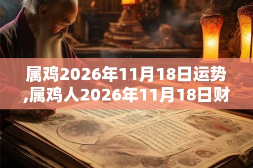属鸡2026年11月18日运势,属鸡人2026年11月18日财运,生肖鸡2026年11月18日运势