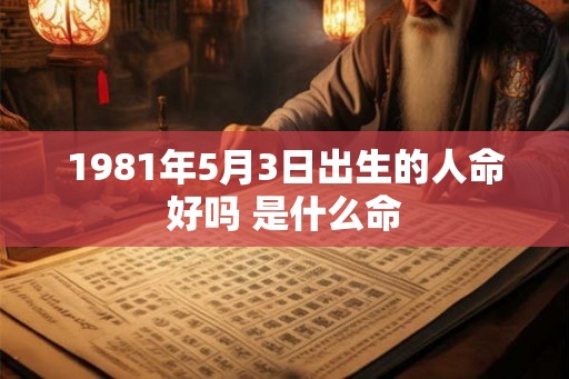 1981年5月3日出生的人命好吗 是什么命
