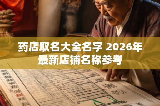 药店取名大全名字 2026年最新店铺名称参考