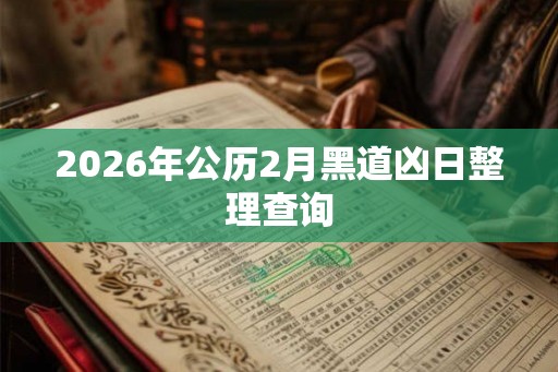 2026年公历2月黑道凶日整理查询