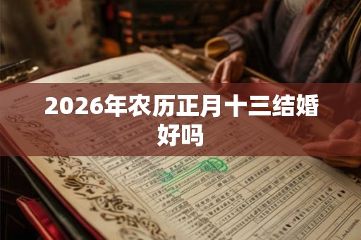 2026年农历正月十三结婚好吗 2026年农历正月十三结婚好吗
