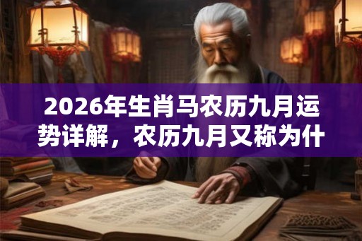 2026年生肖马农历九月运势详解，农历九月又称为什么月？