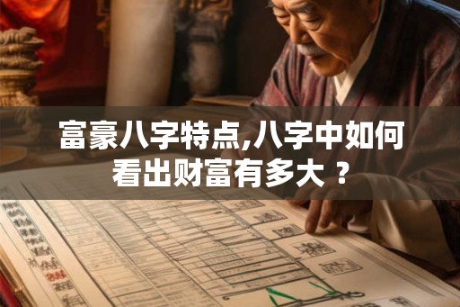 富豪八字特点,八字中如何看出财富有多大 ？