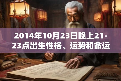 2014年10月23日晚上21-23点出生性格、运势和命运 2014年10月23日晚上21-23点出生性格、运势和命运