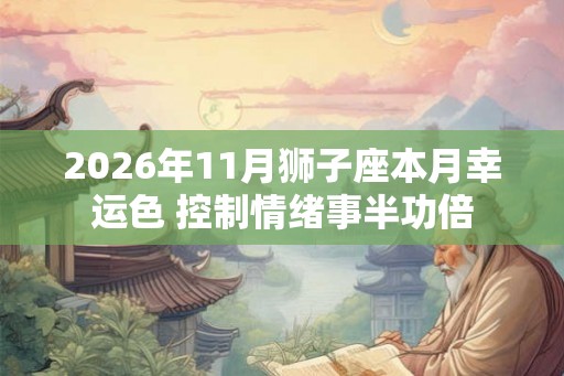 2026年11月狮子座本月幸运色 控制情绪事半功倍