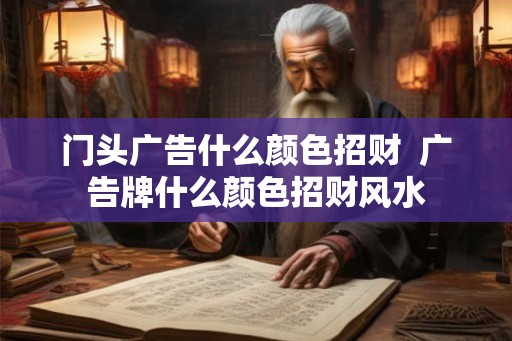 门头广告什么颜色招财  广告牌什么颜色招财风水