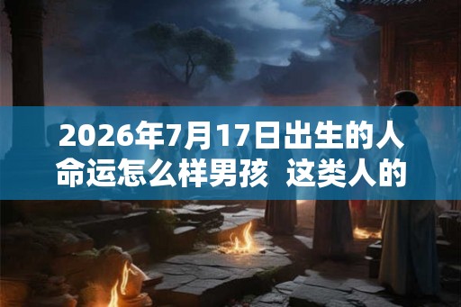 2026年7月17日出生的人命运怎么样男孩  这类人的命程详解