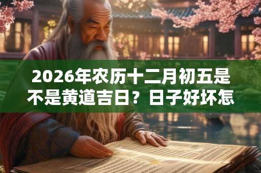 2026年农历十二月初五是不是黄道吉日？日子好坏怎么看？