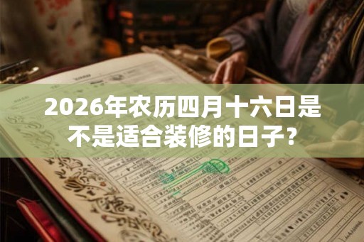 2026年农历四月十六日是不是适合装修的日子？