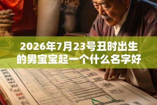 2026年7月23号丑时出生的男宝宝起一个什么名字好
