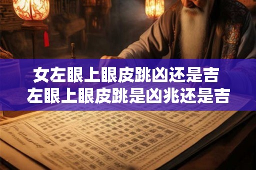 女左眼上眼皮跳凶还是吉 左眼上眼皮跳是凶兆还是吉兆 女左眼上眼皮跳凶还是吉 左眼上眼皮跳是凶兆还是吉兆