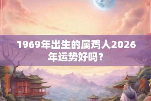 1969年出生的属鸡人2026年运势好吗？