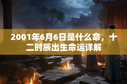 2001年6月6日是什么命，十二时辰出生命运详解