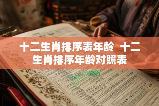 十二生肖排序表年龄 十二生肖排序年龄对照表 十二生肖排序表年龄 十二生肖排序年龄对照表