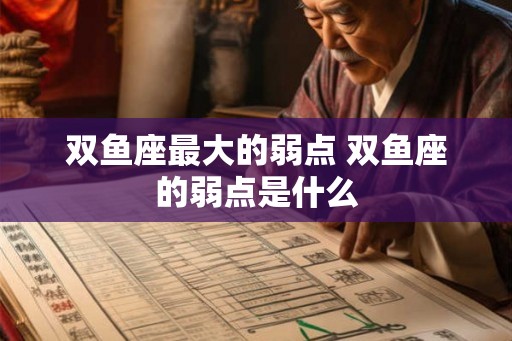 双鱼座最大的弱点 双鱼座的弱点是什么