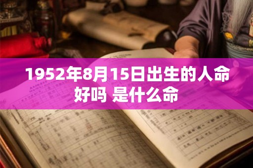 1952年8月15日出生的人命好吗 是什么命
