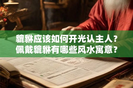 貔貅应该如何开光认主人？佩戴貔貅有哪些风水寓意？
