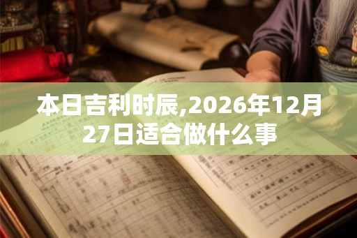 本日吉利时辰,2026年12月27日适合做什么事
