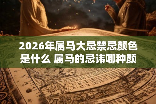 2026年属马大忌禁忌颜色是什么 属马的忌讳哪种颜色