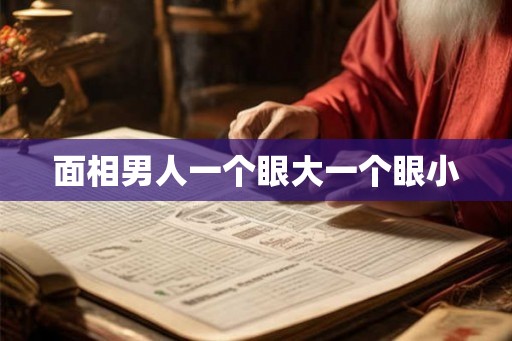 面相男人一个眼大一个眼小