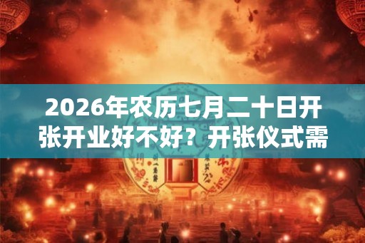 2026年农历七月二十日开张开业好不好？开张仪式需要准备什么？