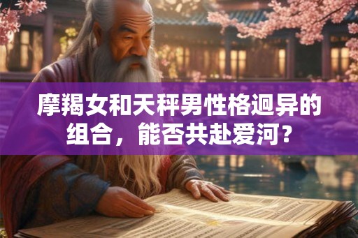 摩羯女和天秤男性格迥异的组合，能否共赴爱河？