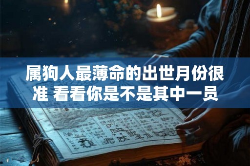 属狗人最薄命的出世月份很准 看看你是不是其中一员