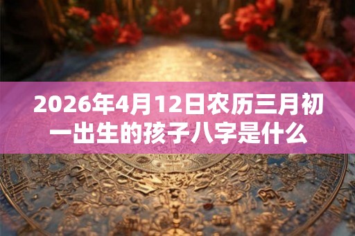 2026年4月12日农历三月初一出生的孩子八字是什么 2026年4月12日农历三月初一出生的孩子八字是什么