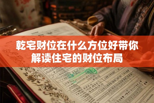 乾宅财位在什么方位好带你解读住宅的财位布局 乾宅财位在什么方位好带你解读住宅的财位布局