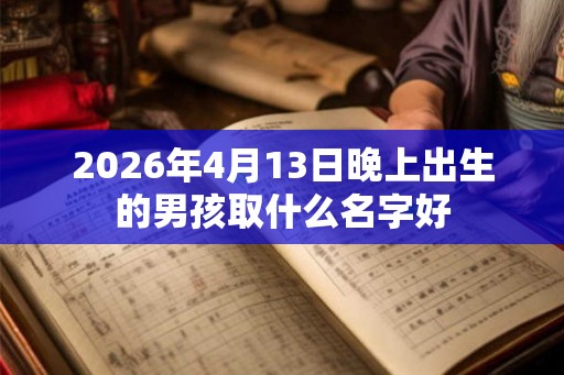 2026年4月13日晚上出生的男孩取什么名字好 2026年4月13日晚上出生的男孩取什么名字好