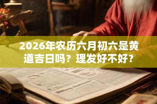 2026年农历六月初六是黄道吉日吗？理发好不好？
