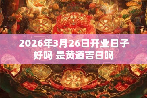 2026年3月26日开业日子好吗 是黄道吉日吗