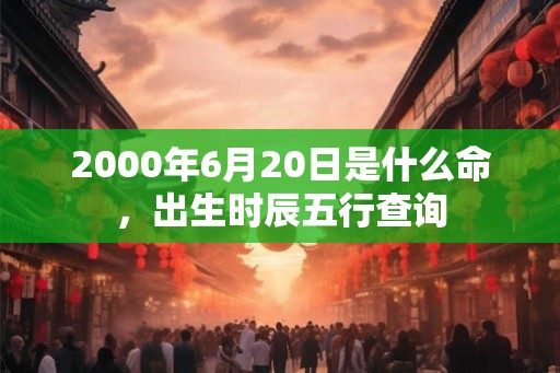 2000年6月20日是什么命，出生时辰五行查询