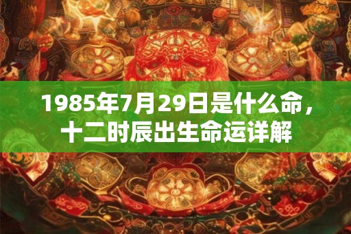 1985年7月29日是什么命,十二时辰出生命运详解 1985年7月29日是什么命,十二时辰出生命运详解