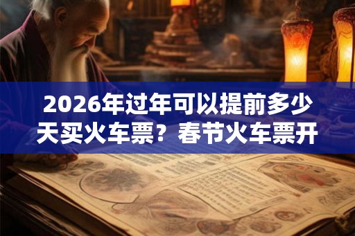 2026年过年可以提前多少天买火车票？春节火车票开售时间？