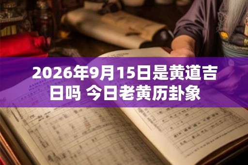 2026年9月15日是黄道吉日吗 今日老黄历卦象