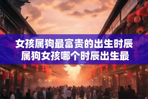 女孩属狗最富贵的出生时辰 属狗女孩哪个时辰出生最好命
