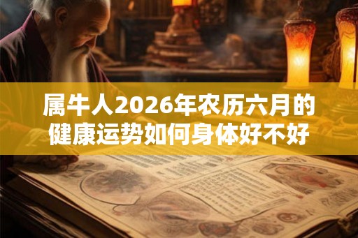 属牛人2026年农历六月的健康运势如何身体好不好