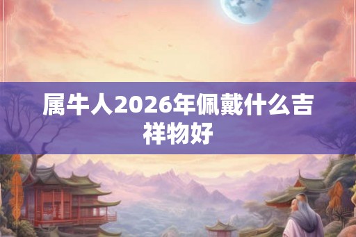 属牛人2026年佩戴什么吉祥物好