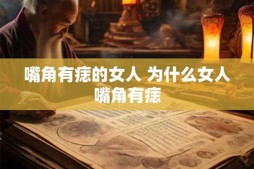 嘴角有痣的女人 为什么女人嘴角有痣